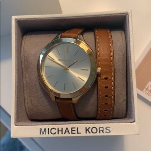 Michael Kors Gold-Tone Runaway Slim Watch